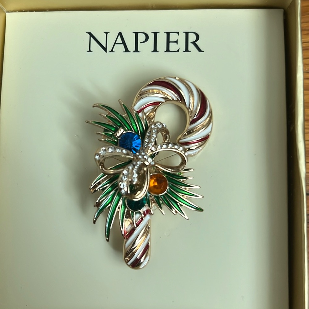 Napier candy cane pin